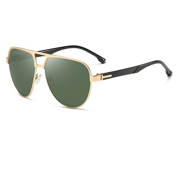 

men classic polarized sunglasses brand designer su nglasses oval metal pc full frame outdoor driving travel fishing shades 108, White;black