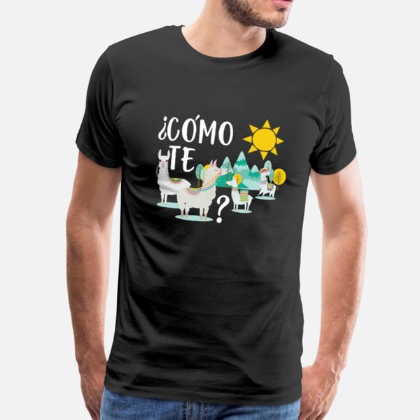 

como te llamas funny llama cinco de mayo spanish teacher t shirt men designs short sleeve o neck family graphic new fashion summer pattern