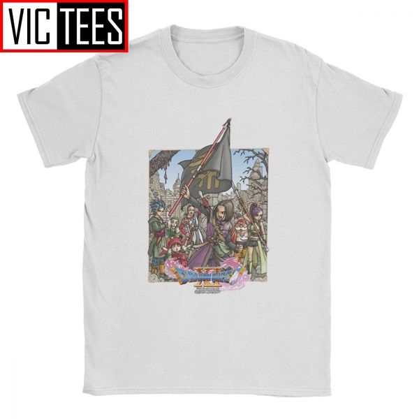

funny dragon quest tshirt men cotton tshirt xi rpg game toriyama games warrior slime winter clothes