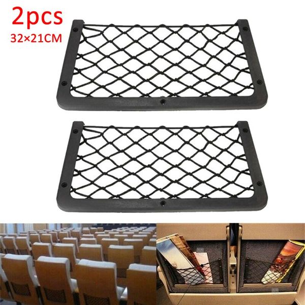 

car organizer 2pcs highly elastic mesh storage net for caravan rv boat bags suitable phones bottles plastic+mesh