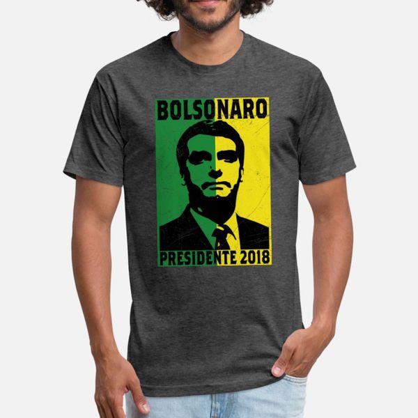 

jair bolsonaro presidente 2018 brasil t shirt men designer cotton o neck gents anti-wrinkle authentic spring autumn outfit shirt