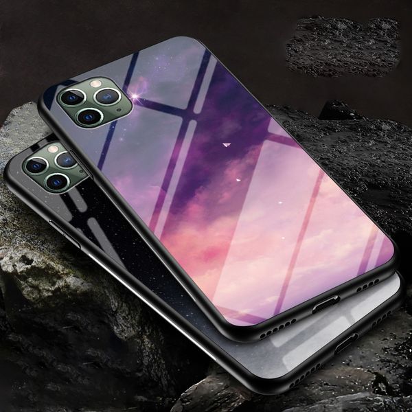 

tempered glass case for iphone11 pro x 7 8 plus iphone xs xr max phone shell