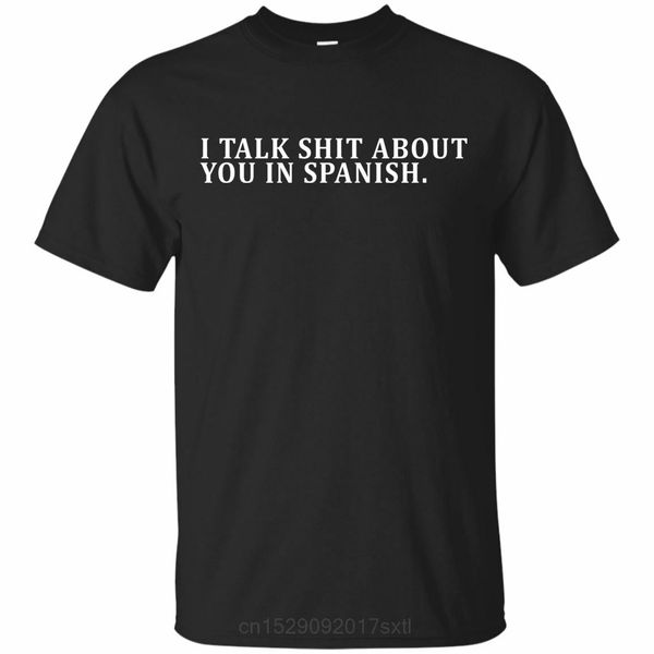 

черный, синий tee i talk sh! т о вас в испанском t-shirt men смешной t shirt размер s-3xl