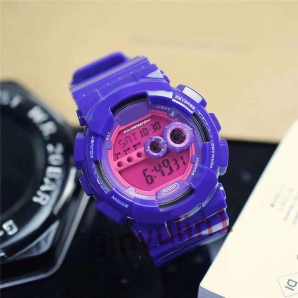 

summer new mens watches led digital analog dual display relojes de lujo para hombre watch waterproof military watch clock casual alarm, Slivery;brown