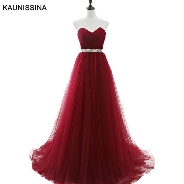 

kaunissina prom dress formal gown tulle dresses sweetheart neck sleeveless evening gowns sequin beaded graduation party dress, White;black