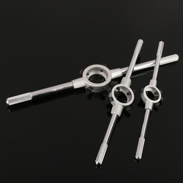 

metal workpiece thread maker holder dies threading tool 1/2"/3/4" adjustable die handle round die stock wrenchs