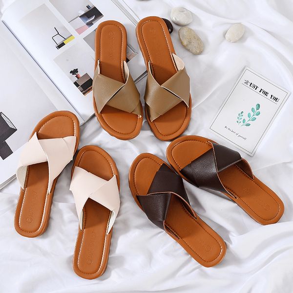 

cinessd microfiber sandals women 2020 new cross tied summer slippers for women fashion shoes woman outside indoor slippers woman, Black