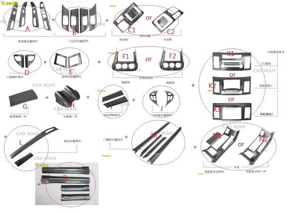 

yandex carbon fiber style interior car modified carbon fiber modified interior personality all 1set for mitsubishi lancer 10-12