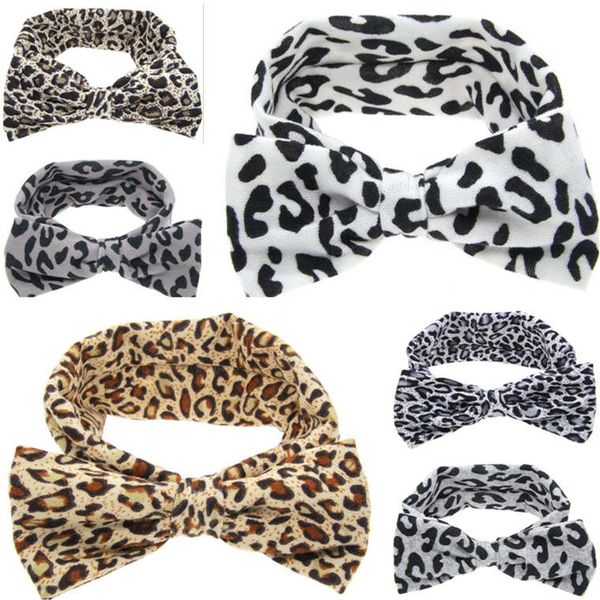 

epecket dhl leopard print big bow rabbit ear headband for children datg085 hair jewelry headbands, Silver