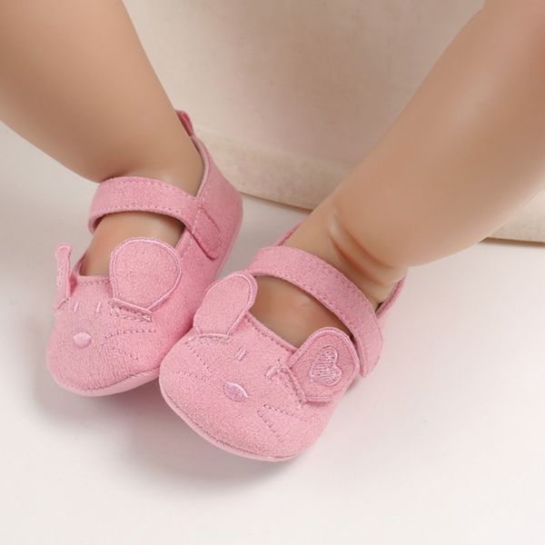 

toddler soft soled anti-slip baby shoes newborn baby first walker hook loop all seasons shoes cute cartoon mouse cotton