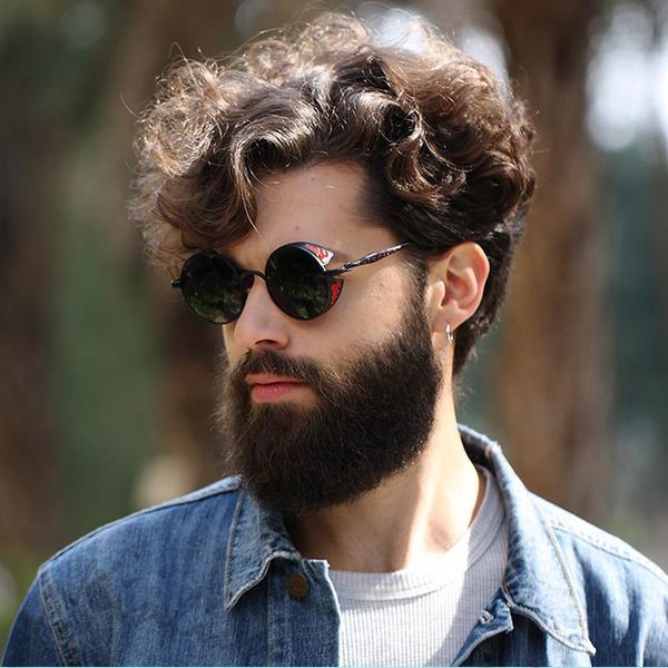 

kinlion vintage steampunk metal sunglasses women luxury round steam punk sunglasses for men retro ladies oculos gafas, White;black