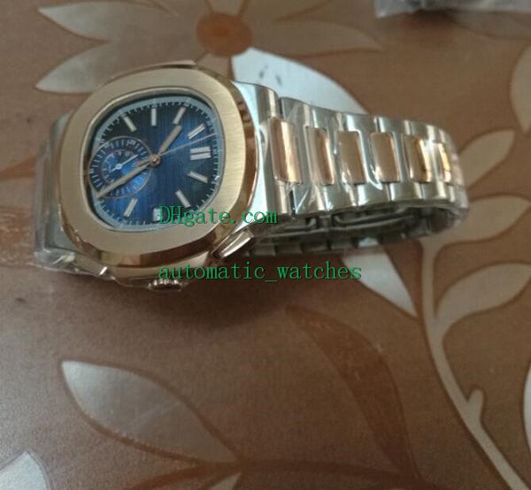 

men's luxury watches 40.5mm nautilus 5980/1ar mechanical automatic luminous two tone steel bracelet fashion male wristwatches, Slivery;brown