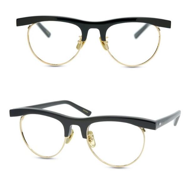 

lkk hand-madevintage cat - eye frame, men and women's short-sighted frame woman glasses, Black