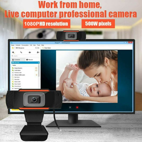 

new usb computer camera webcam auto focusing web camera 1080p hd cam microphone for pc lapdesk1080p online class live webcast webcam