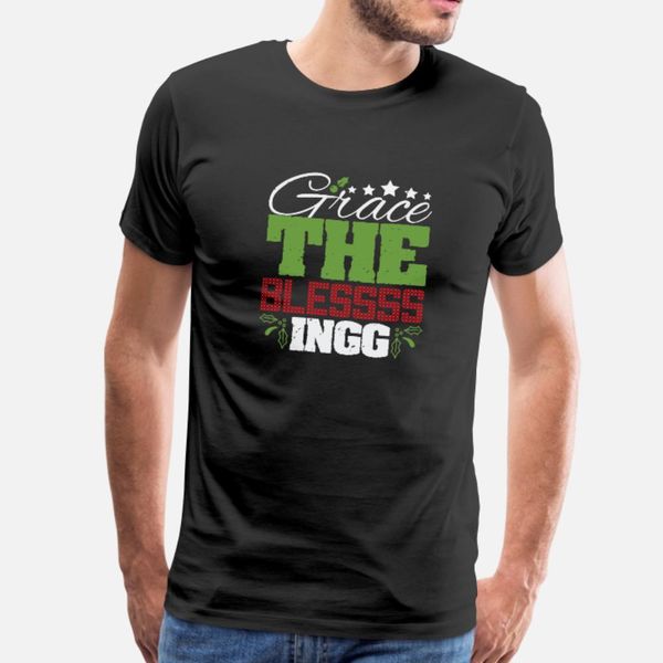 

grace the blessing t shirt men print short sleeve s-xxxl family anti-wrinkle humor summer unique shirt