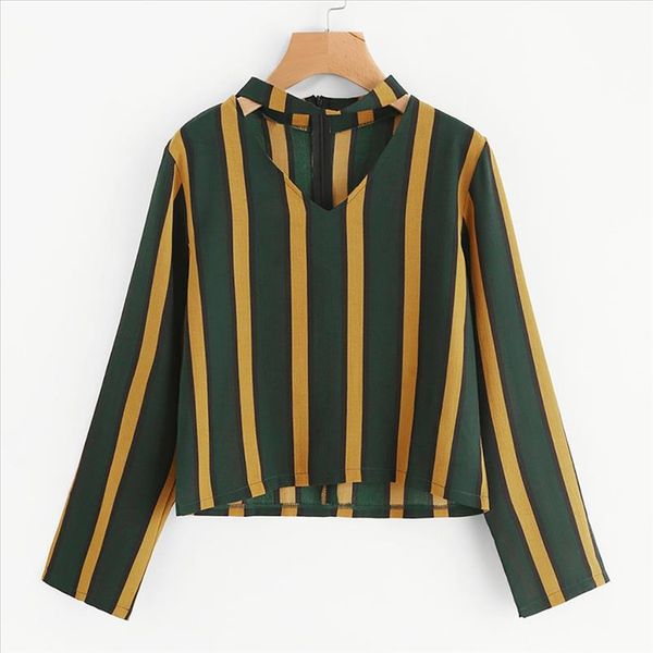 

womens striped long sleeve casual shirt fashion o neck spring autumn women blouse shirt striped casual t shire striped blouse 524, White