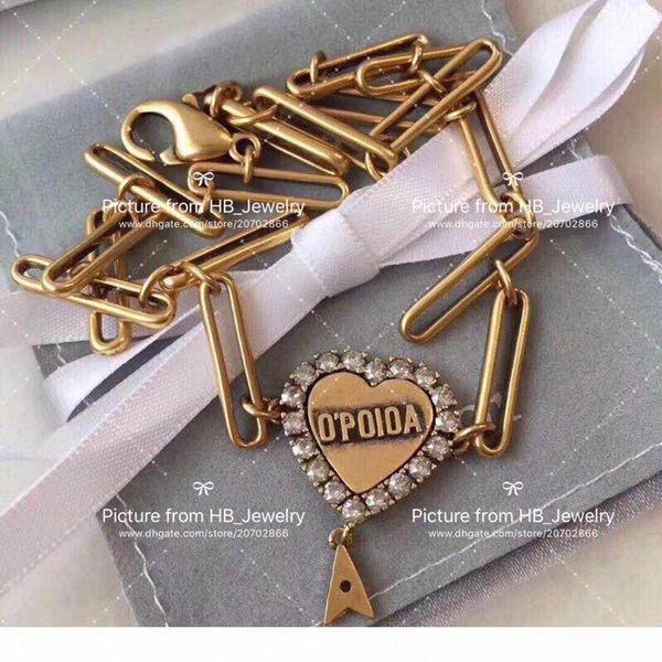 

fashion love pendant initial letter heart necklace for lady women party wedding lovers gift engagement jewelry for bride with box, Silver