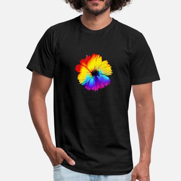 

rainbow flower lgbt gay pride csd gift t shirt men create short sleeve crew neck normal interesting breathable summer slim shirt