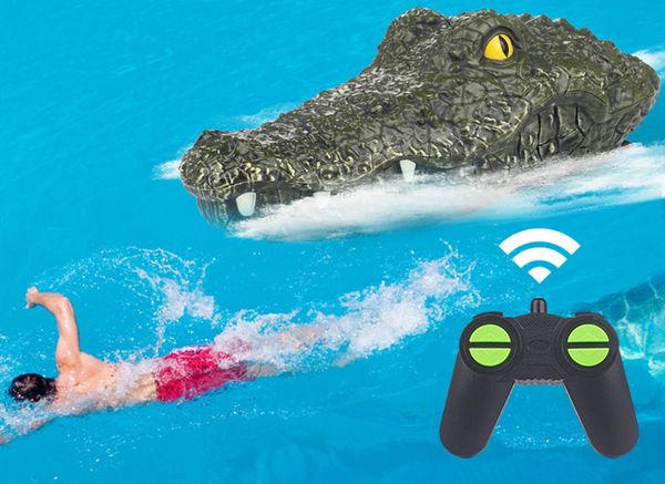

2.4g rc crocodile speedboat remote control simulation crocodile boat head fun prank toy horror watercraft spoof toy