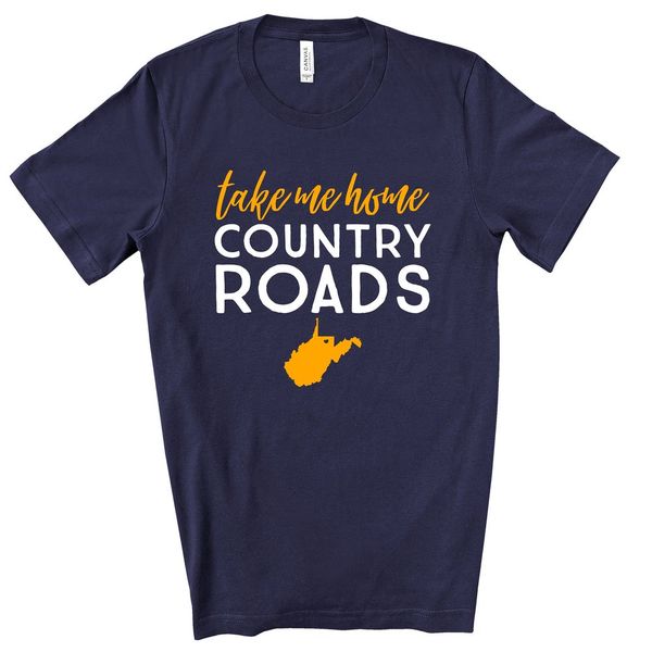 

take me home country roads west virginia inspired t shirt(4