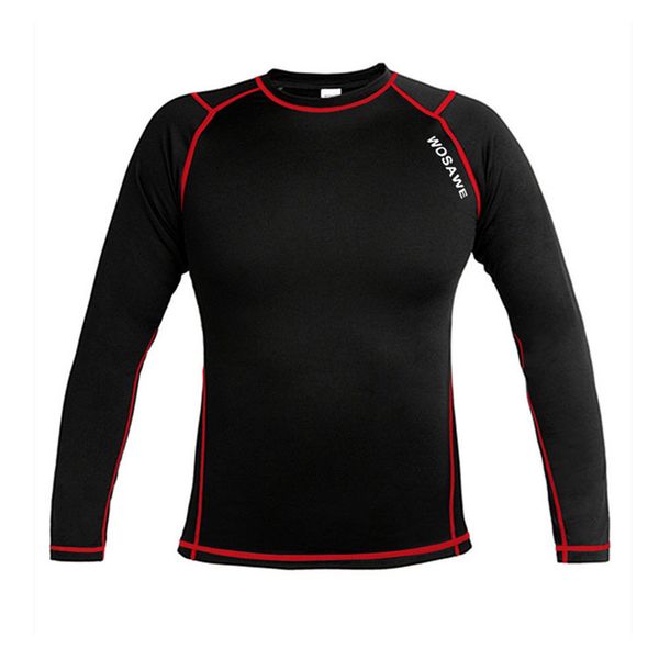 

racing jackets thermal fleece base layer cycling clothing long sleeve winter bicycle clothes men women mtb bike underwear, Black;red