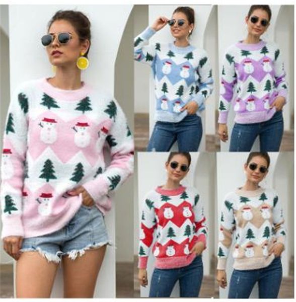 

dropshipping autumn womens designer hoodie fashion pullover snowman printed crew neck fleece sweatshirt streetwear female clothes, Black