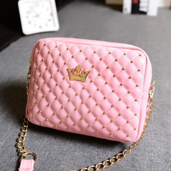 

fashion women messenger bags rivet chain pu leather shoulder bag and high quality