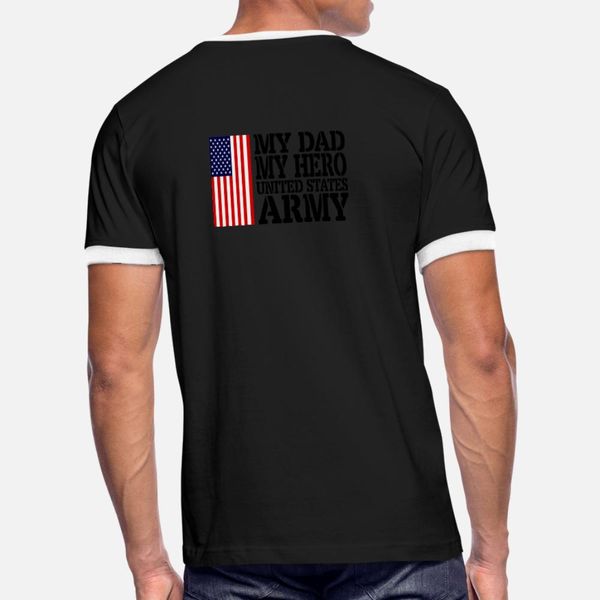 

usats my dad my hero us army t shirt men customize short sleeve s-3xl solid color anti-wrinkle authentic summer normal shirt