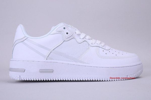 

forces one low react dmsx men women sneakers 2020 designer light bone white ice smoke grey outdoor casual shoes size 5.5-11, Black;red