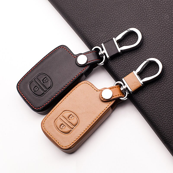 

leather car key holder case cover for toyota camry highlander crown prado prius