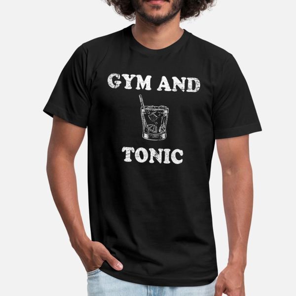 

gin tonic gym funny t shirt men create 100% cotton euro size s-3xl novelty anti-wrinkle new fashion spring trend shirt
