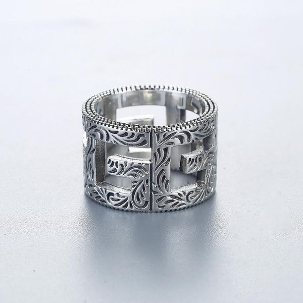 

classic luxury designer couple rings famous style blind for love 925 sterling silver finger rings flower heart rings lover wedding jewelry g