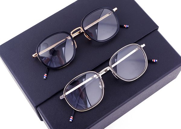 

brand thom eyeglasses men and women tb906 optical vintage spectacle retro glasses frame reading eyewear oculos de grau, Black