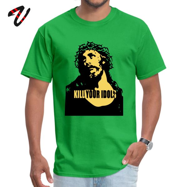 

kill your idols t-shirt men hip hop t shirt pulp fiction funny tshirt green tees people print rapper 100% cotton customized