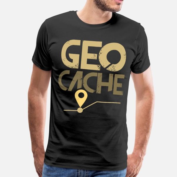 

geocache t shirt men design short sleeve round collar gents crazy new style summer style vintage shirt