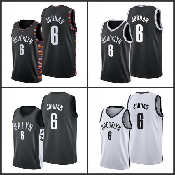 

brooklyn nets deandre jor dan men city basketball jersey, Black