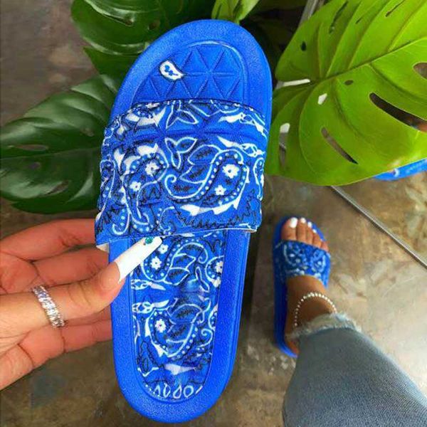 

2020 women's comfy bandana slip-on slippers slide indoor outdoor flip-flops beach shoes summer toe flip flops non-slip, Black