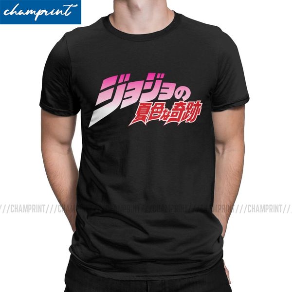 

men's jojos bizarre adventure anime t shirts jjba manga clothes funny short sleeve round neck tee shirt gift idea t-shirts