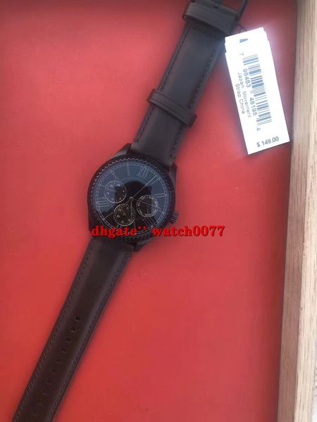 

new fs5635 men's stainless steel casual quartz leather watch 5635, Slivery;brown