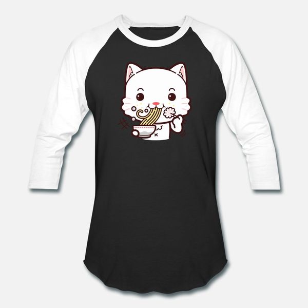 

kawaii anime cat shirt japanese ramen noodles gift t shirt men designs short sleeve s-xxxl basic solid crazy humor summer style pictures