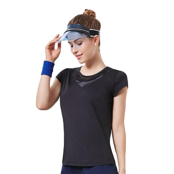 

quick dry sports fitness t-shirt women gym short sleeve elastic workout sportswear running shirts yoga clothing, White;red