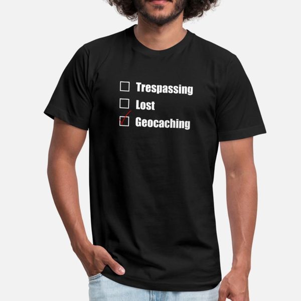 

geocaching funny misunderstanding t shirt men designs 100% cotton crew neck solid color gift casual summer outfit shirt