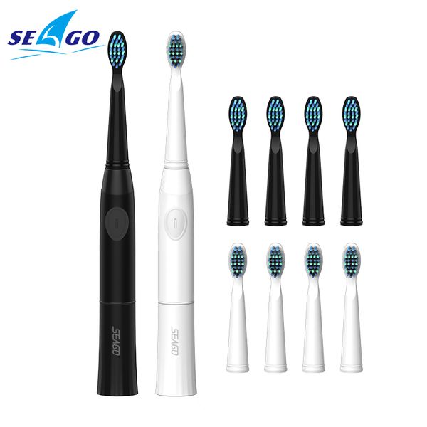 

seago sonic toothbrush e23 waterproof rechargeable electric tooth brush battery replacement brush head travel gift