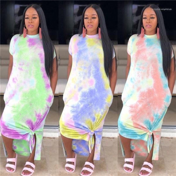 

crew neck ankle length skinny dresses female clothing rainbow printed designre womens dress ladies short sleeve, Black;gray