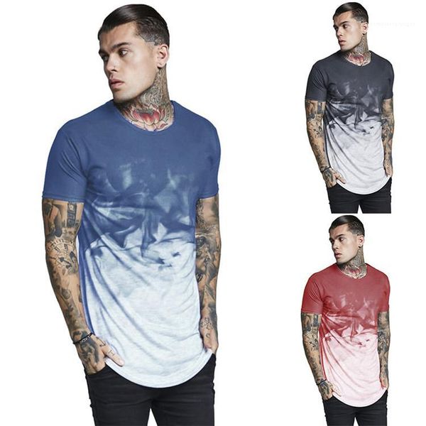 

ink printed designer tshirt thin new longline fashion short sleeve tees mens eu size casual tshirts summer, White;black