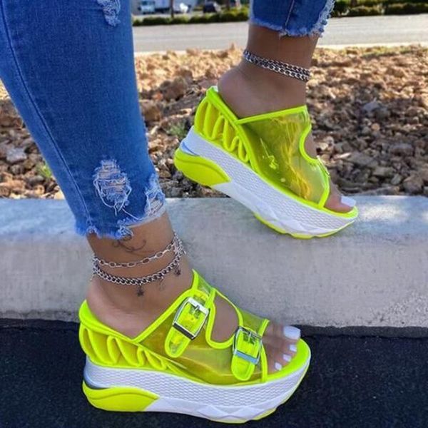 

high platform sandals women summer casual womens open toe beach shoes ladies buckle straps platform sandals wedges slippers #3, Black