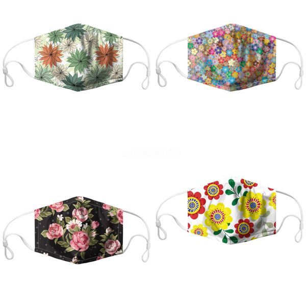 

random color printing dust proofface mask outdoor wear fashionable masks#960, Black