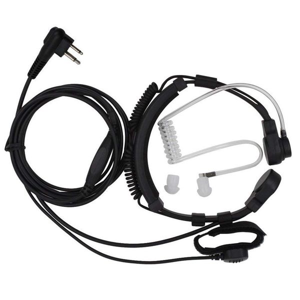 

throat mic miniphone covert acoustic tube earpiece headset for motorola two way radio