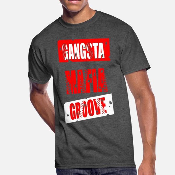 

gangsta mafia groove t shirt men designing cotton s-3xl family graphic basic spring natural shirt