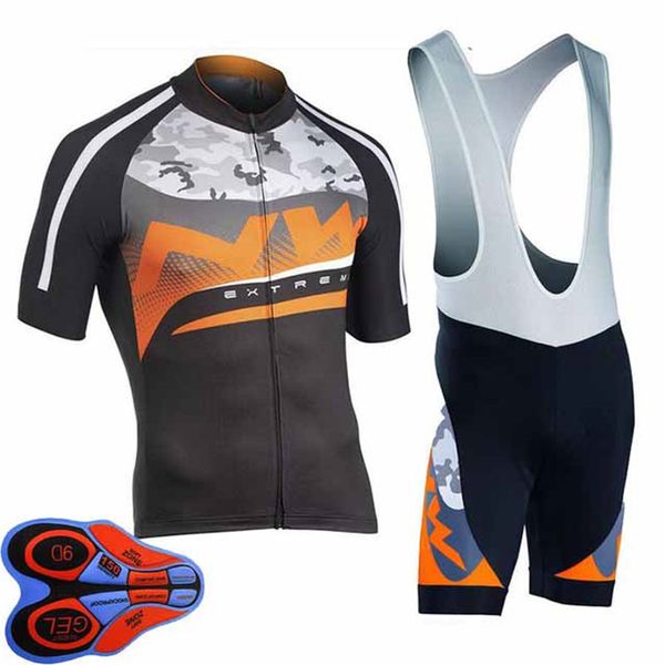 

nw 2020 northwave summer men cycling jersey short sleeve set breathable bib shorts bicycle clothes quick dry maillot, Black;blue